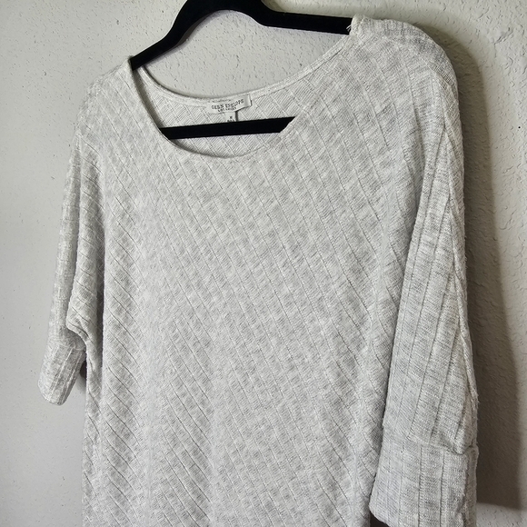 Green‎ Envelope Dolman Short Sleeve Soft Gray Tunic Shirt Size M Medium - Picture 2 of 8